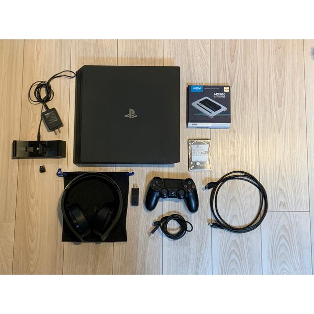 【セール中】PS4 PRO(SSD換装500G) ＋ ヘッドセット ＋ 小物