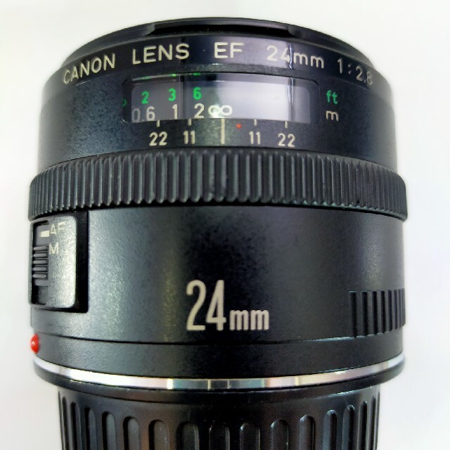 Canon EF24mm F2.8 フード、前後キャップ、marumiフィルタ付 スマホ/家電/カメラのカメラ(レンズ(単焦点))の商品写真