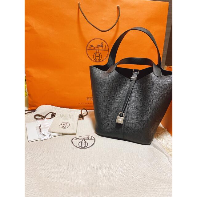 ハンドバッグHERMES ピコタンロック 黒 MM✨新品未使用