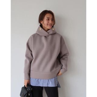 ドゥロワー(Drawer)のDAME FRANK Zip upボンディングフーディー(パーカー)