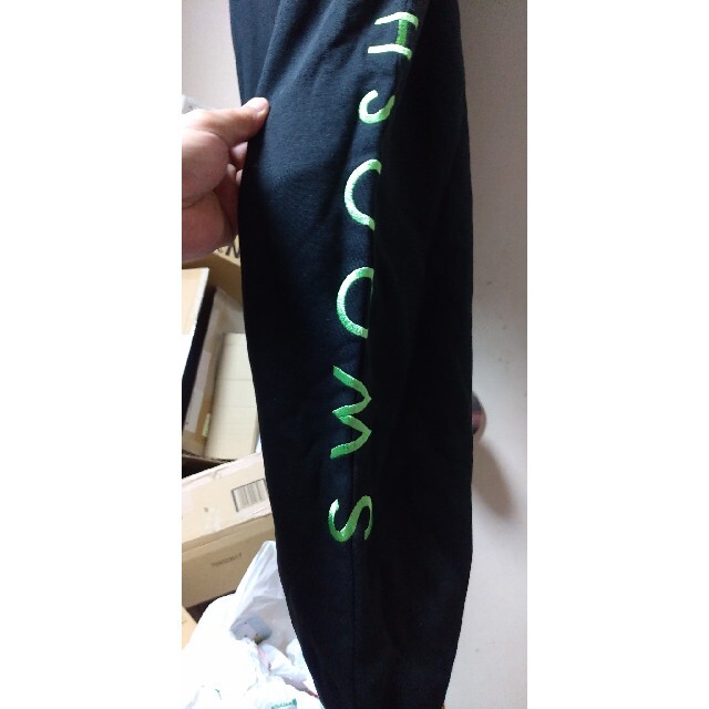 新品 タグ NIKE DOUBLE SWOOSH SWEAT PANTS M 黒パンツ