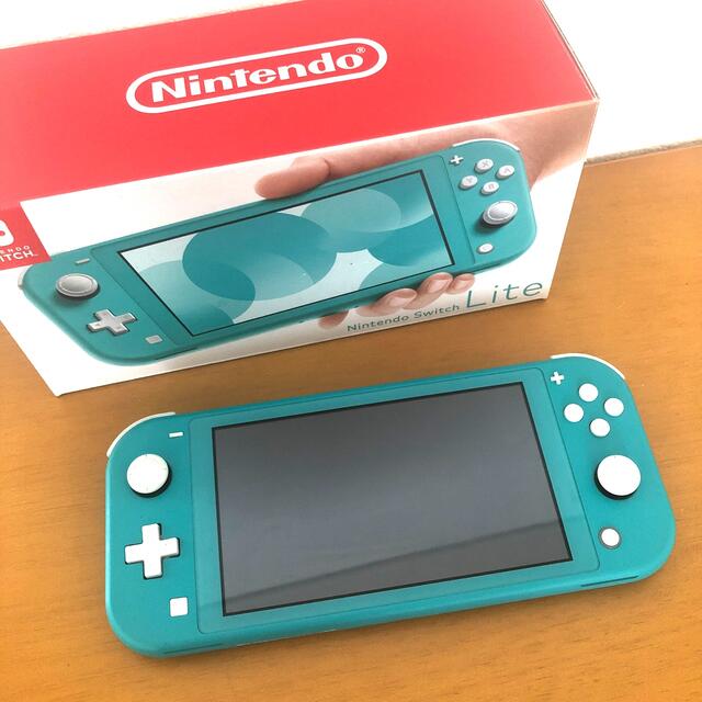 ジャンク品 Nintendo Switch Lite ターコイズ 本体と箱-