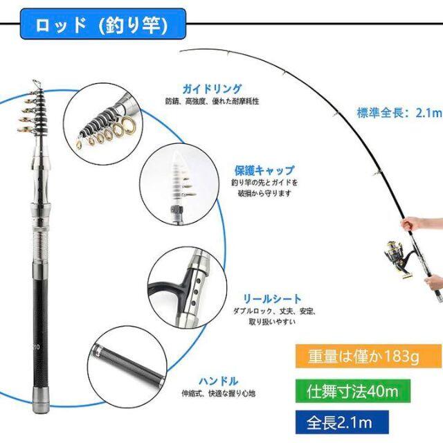 初心者や釣り入門者にも最適❣本格的で使いやすい超豪華フルセット♪❤釣りセット