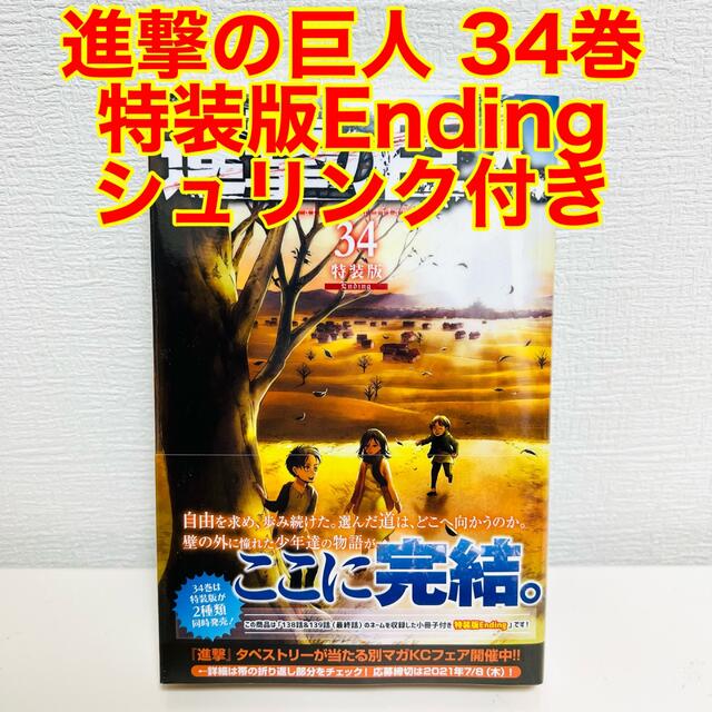 講談社(コウダンシャ)の新品未開封　進撃の巨人　34巻　特装版　Ending シュリンク付き エンタメ/ホビーの漫画(少年漫画)の商品写真