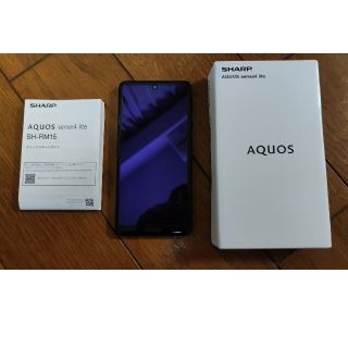 アクオス(AQUOS)のSHARP AQUOS sense4 lite 楽天版SIMフリー ブラック S(スマートフォン本体)