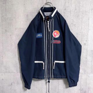 ヒステリックグラマー(HYSTERIC GLAMOUR)の激レア　ヒステリックグラマー　豪華ロゴワッペン　ジップアップ　ナイロンジャケット(ブルゾン)