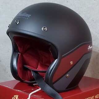 Indian Motorcycle ヘルメット 黒ストライプ XXL