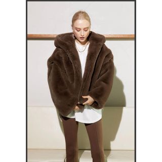 アリシアスタン(ALEXIA STAM)の【みー様専用】新品未使用　ALEXIASTAM Eco Fur Hooded (毛皮/ファーコート)