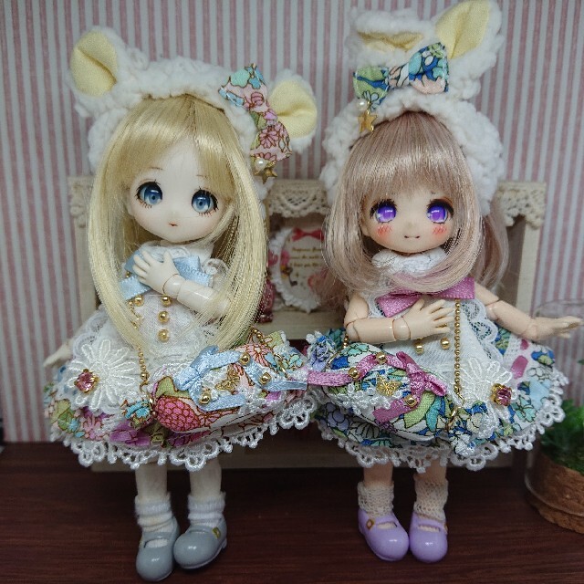 【オビツ11】キャンディーバックセット くま×うさぎ 2セット【あまむす】ぬいぐるみ/人形