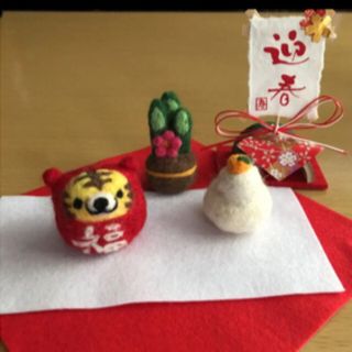 寅年だるま　おもち　門松セット(ぬいぐるみ)