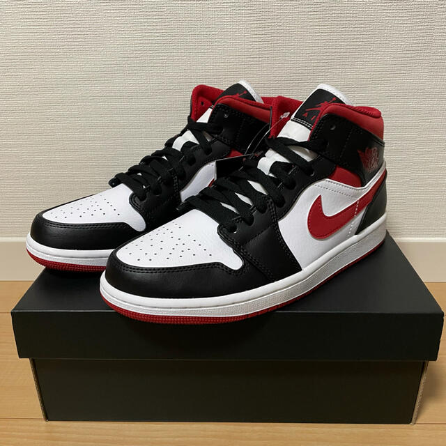 NIKE AIR JORDAN1 MID ブラック／ジムレッド