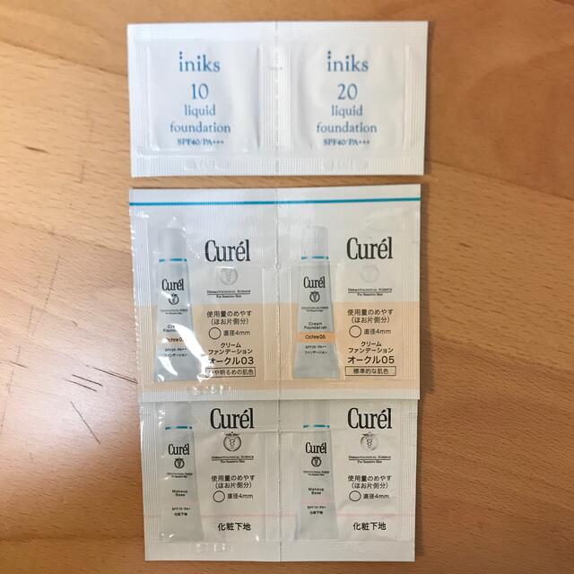 Curel(キュレル)のキュレル  クリームファンデーション下地とiniksリキッドファンデーション コスメ/美容のベースメイク/化粧品(ファンデーション)の商品写真