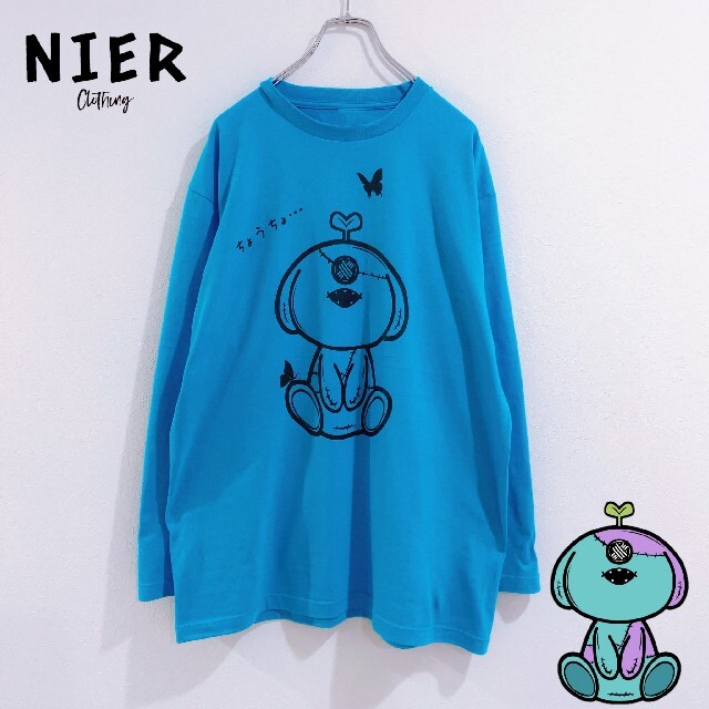 NieR TURQUOISE BLUE LONG CUTSEW【ONEくん】 メンズのトップス(Tシャツ/カットソー(七分/長袖))の商品写真