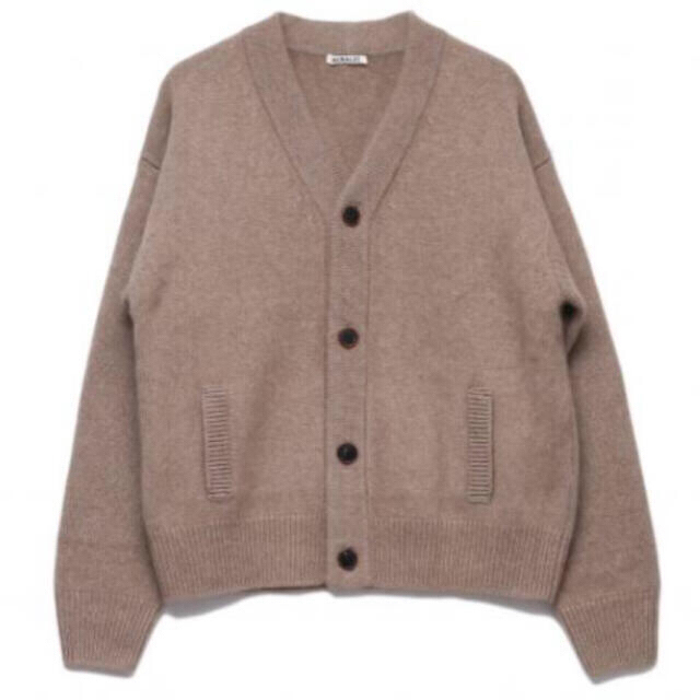 AURALEE BABY CASHMERE KNIT CARDIGAN の通販 by shop｜ラクマ