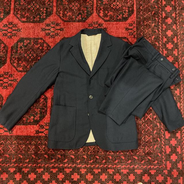 HOSPITAL JACKET WOOL FLANNEL BLACK SETUP