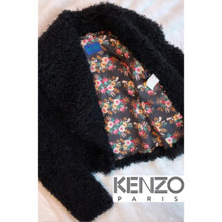 ケンゾー(KENZO)の【美品】KENZO ケンゾー ファー コート ジャケット 毛皮 ラム 羊 黒(毛皮/ファーコート)