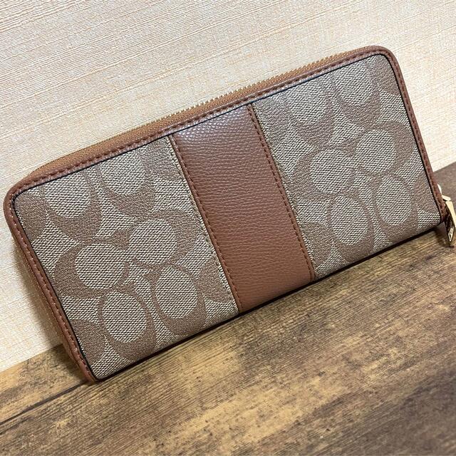 COACH(コーチ)の新品 COACH コーチ F52859 シグネチャー 長財布 財布 ブラウン レディースのファッション小物(財布)の商品写真