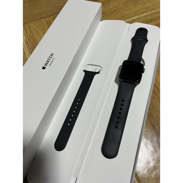 国内発送 GPSモデル シリーズ3 Watch Apple - Watch Apple 38mm 黒