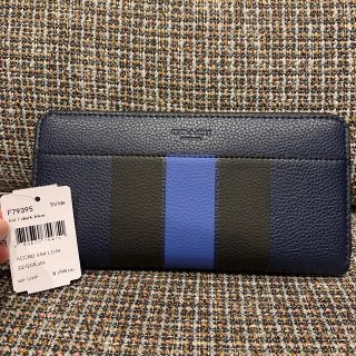 コーチ(COACH)の本体のみ　長財布　ブルーブラックライン(長財布)