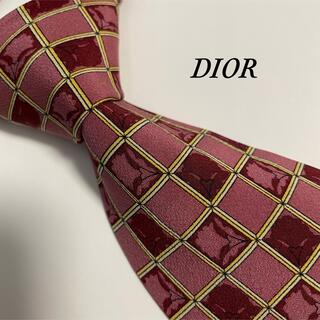 クリスチャンディオール(Christian Dior)のDIOR ネクタイ　ピンク　送料無料(ネクタイ)