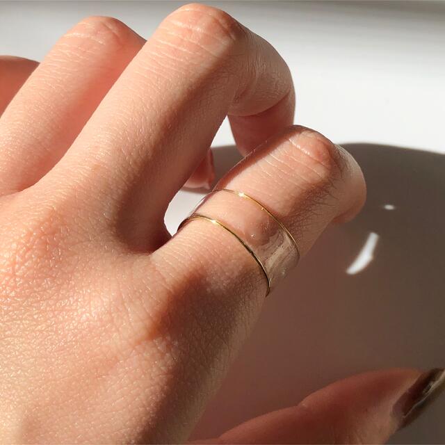 gold wire ring ハンドメイドのアクセサリー(リング)の商品写真