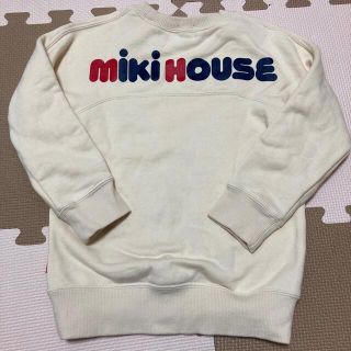 ミキハウス(mikihouse)のミキハウス  バックロゴトレーナー　100cm アイボリー(Tシャツ/カットソー)