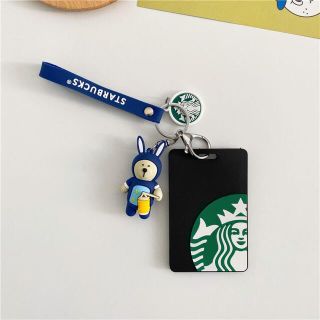 スターバックスコーヒー(Starbucks Coffee)の【新品未使用】スタバ カードケース キーホルダー 定期入れ スターバックス②(名刺入れ/定期入れ)