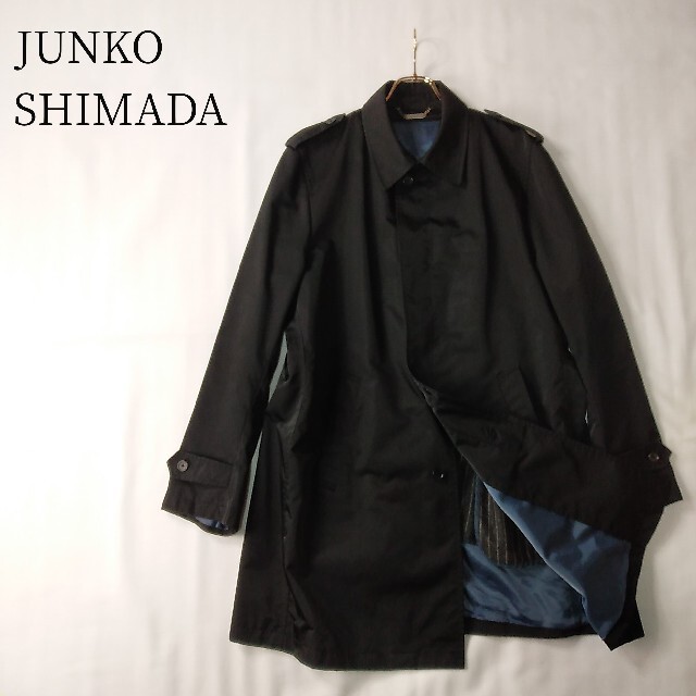 JUNKO SHIMADA(ジュンコシマダ)の【セール】JUNKO SHIMADA ステンカラーコート 比翼仕立て Lサイズ メンズのジャケット/アウター(ステンカラーコート)の商品写真