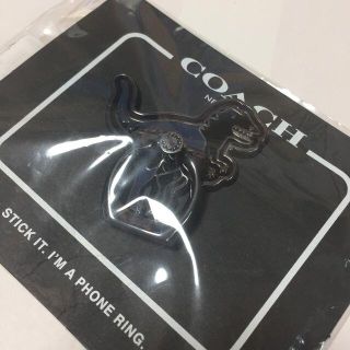 【新品】COACH コーチ REXY レキシー スマホリング ブルー(その他)