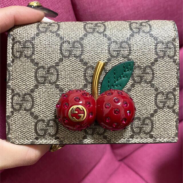 ✡値下げ！✡即購入OK✡GUCCI 2つ折り 財布 さくらんぼ-