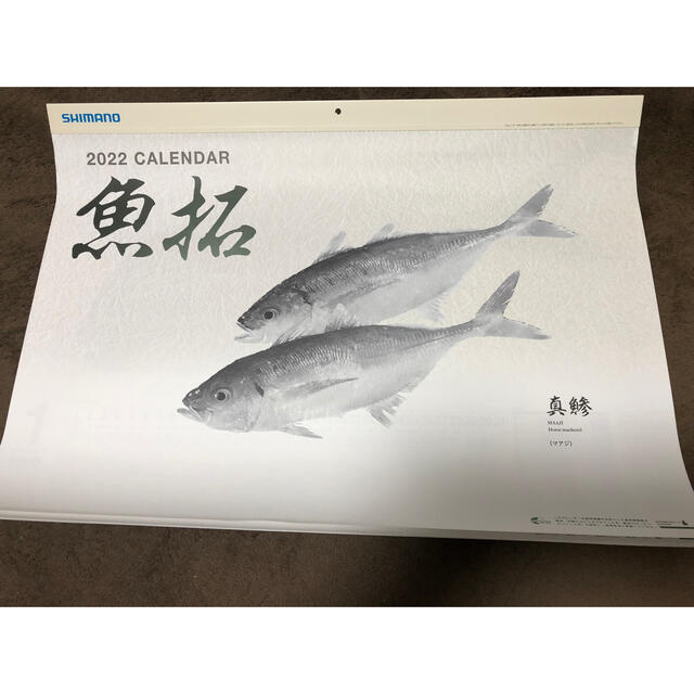 魚拓カレンダー　2022 インテリア/住まい/日用品の文房具(カレンダー/スケジュール)の商品写真