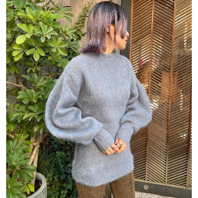 モヘアカーディガン M ホワイト パピヨン パピロン studious 別注