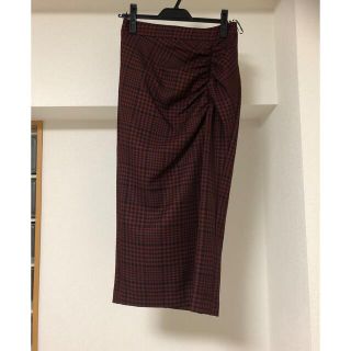 ザラ(ZARA)のZARAのチェックタイトスカート(ロングスカート)