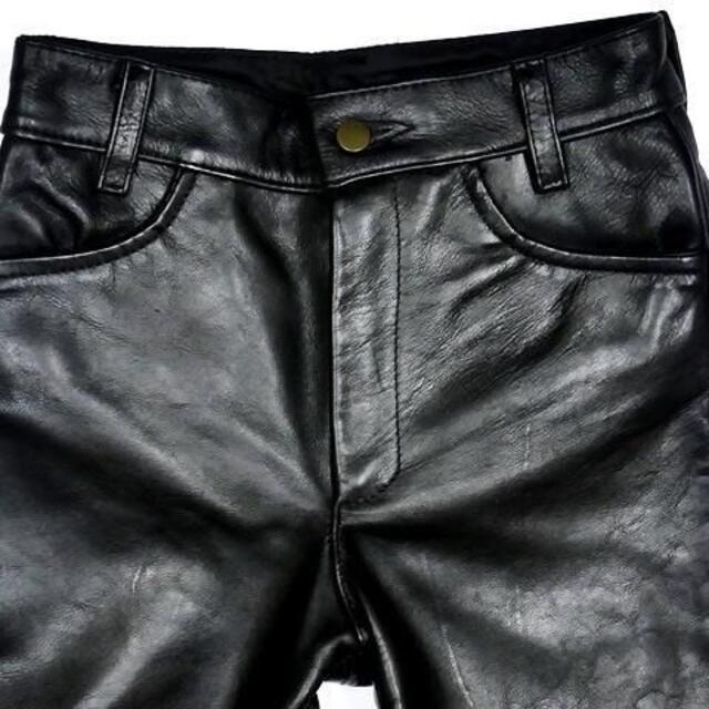 VANSON - アメリカ製 バンソン レザーパンツ メンズ W28 黒 バイク 革