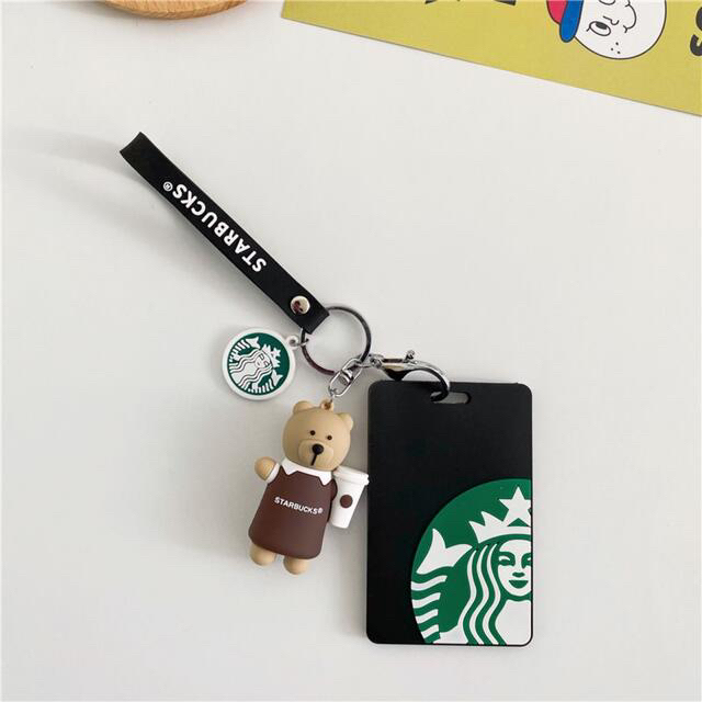 Starbucks Coffee(スターバックスコーヒー)の【新品未使用】スタバ カードケース キーホルダー 定期入れ スターバックス④ レディースのファッション小物(名刺入れ/定期入れ)の商品写真