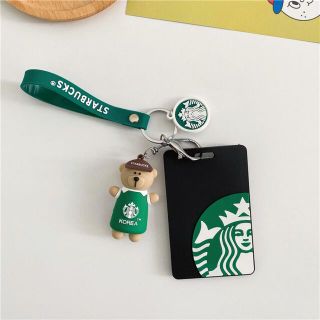 スターバックスコーヒー(Starbucks Coffee)の【新品未使用】スタバ カードケース キーホルダー 定期入れ スターバックス⑤(名刺入れ/定期入れ)