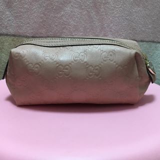 グッチ(Gucci)のグッチ レザー ピンクポーチ(ポーチ)