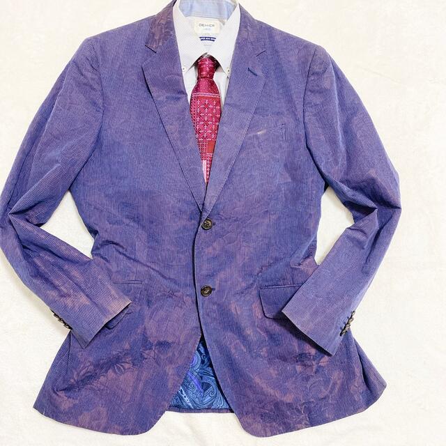 ETRO - イタリア製 赤艶光沢 ペイズリーシルク エトロ テーラード