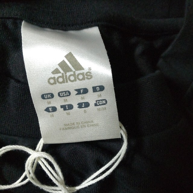 レア★adidas-アディダス★三本ライン ロンT ★黒 新品【ヴィンテージ】