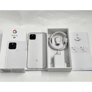 グーグルピクセル(Google Pixel)のGoogle Pixel4a  5G ホワイト SIMフリー 美品(スマートフォン本体)