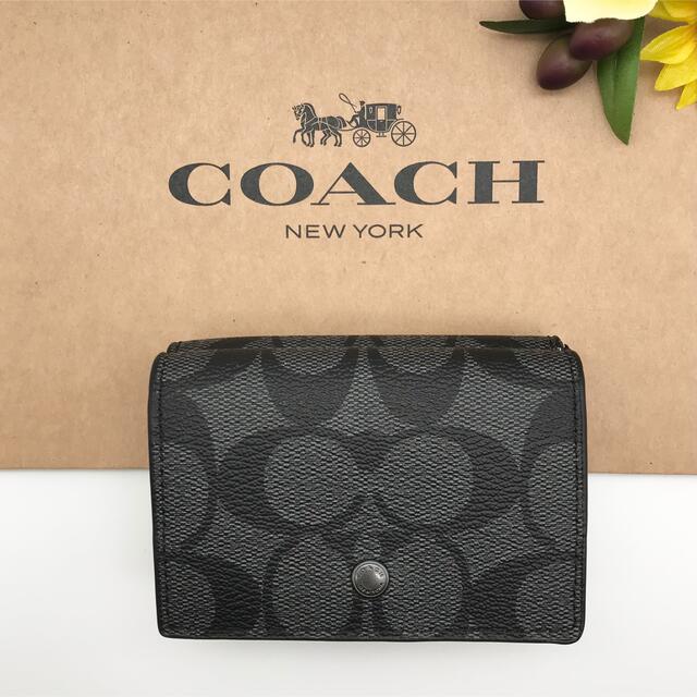 COACH ★大人気★ トライフォールド オリガミ コイン ウォレット 新品