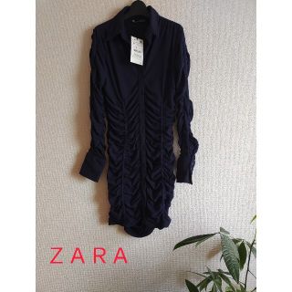 ザラ(ZARA)のザラ　シャツワンピース(ひざ丈ワンピース)