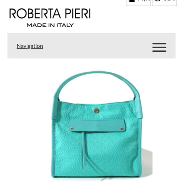 ROBERTA PIERI  2way ナイロン レザー  ミントグリーン レディースのバッグ(ハンドバッグ)の商品写真