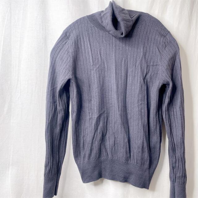 フリーサイズ ML  美品　グレーニット　長袖セーター レディースのトップス(ニット/セーター)の商品写真