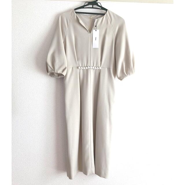 ⭐︎新品、タグ付き⭐︎TONAL ウェストパールワンピース