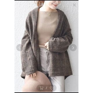 ■美品◆シップス◆手洗いOK♡エアリーチェックミディガウン