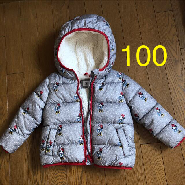 babyGAP(ベビーギャップ)のDisneyミニー中綿ダウン100cm babyGAP  キッズ/ベビー/マタニティのキッズ服女の子用(90cm~)(ジャケット/上着)の商品写真