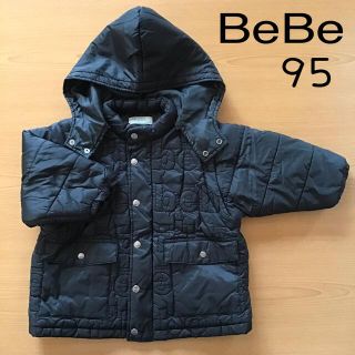ベベ(BeBe)のbebe べべ アウター 中綿ジャケット 2wayジャケット ブラック 95cm(ジャケット/上着)
