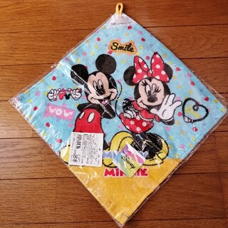 ディズニー(Disney)のミッキーマウス　ミニーマウスループ付きハンドタオル(タオル)
