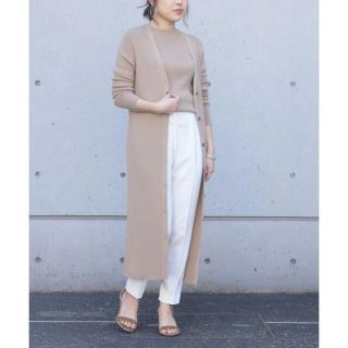 リエス(Liesse)のLiesse リエス リブVネックロングカーディガン(カーディガン)